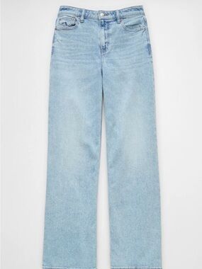 AE Super High-Waisted Baggy Wide-Leg Jean 00 short  NWOT